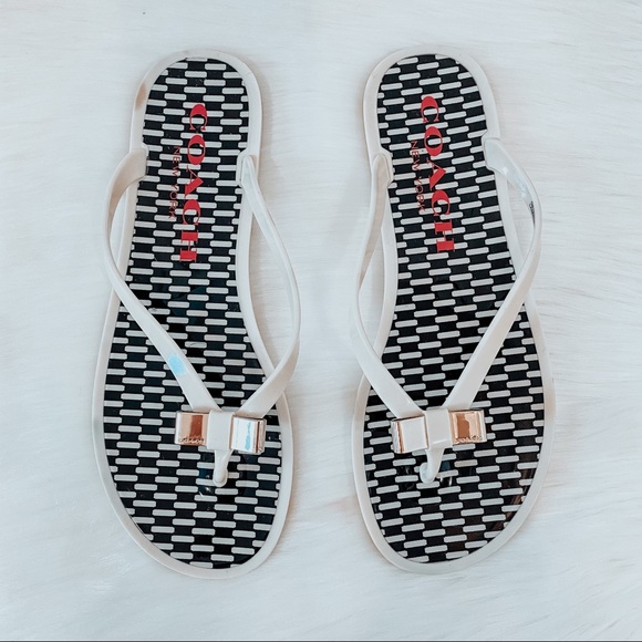 coach landon jelly flip flops